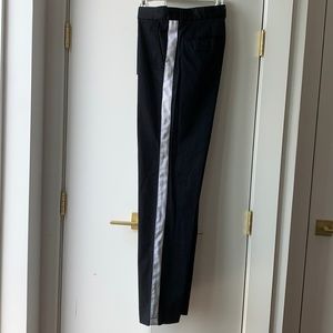 Black Calvin Klein Pants with White Stripe